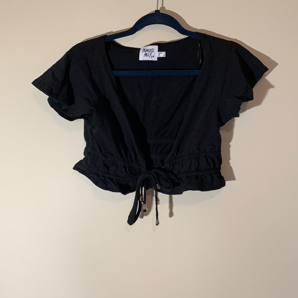 Black Princess Polly crop top